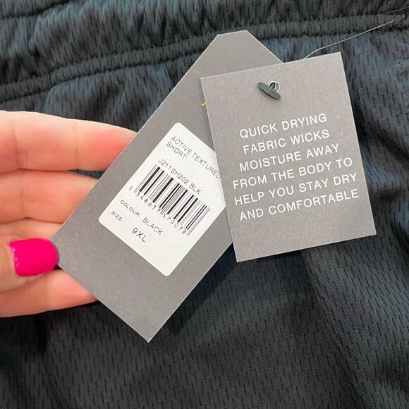 NWT Johnny Bigg Active Textured Knit Shorts Black Size 9X - Picture 4 of 9